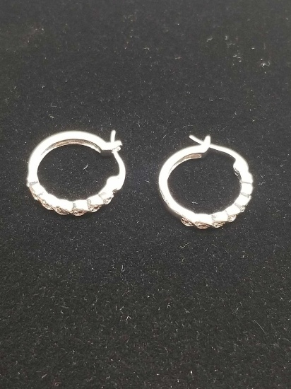 Twisted Single Diamond Earrings