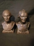 Vintage Cast Iron Washington Bust 2 Units