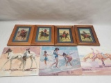 Vintage Framed Postcards Painting 7 Units