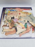 Box Full of Vintage Paper Dolls