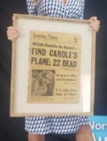 1942 Framed Newspaper Carol Lombard Death
