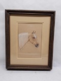 Safar Framed Art Horse Signed