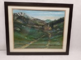 Ruth Hanson Framed Painting Cabin