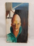 Vintage Painting on Canvas Conehead