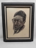 Framed Charcoal Art Signed