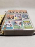 Binder Full of Football Cards in Pages