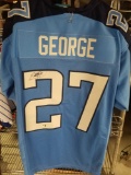 Eddie George Signed Football Jersey COA