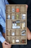 Vintage Lighter Collection In Jewelry Tray