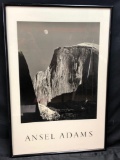 Anselma Adams Framed Poster, Half Dome & Moon