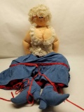 Stuffed Western Saloon Girl Doll