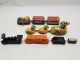 Vintage Tin Toys Trains 3 Units