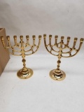 Brass Jewish Menorah 8 Units