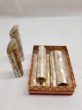 Vintage Mother of Pearl Salt and Pepper Shakers