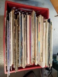 Crate Full of Vintage LP Records