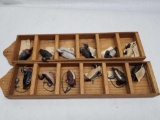 Vintage Wood Mini Duck Decoys 12 Units