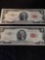 1953 Redseal 2 Dollar Bill 5 Units