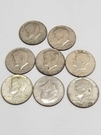 Kennedy Half Dollar 8 Units