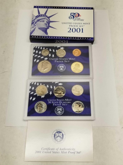 2001 Double Proof Mint Set State Quarters