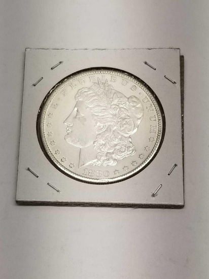 1880-S Morgan Silver Dollar Frosty White UNC PL