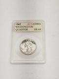1962 Slabed 90% Silver Proof Deep Cameo Quarter