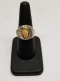 Handmade Silver Ring With Shark Tooth 90% Silver