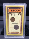 1800s Rare Coin Collection Indian Head Penny & Liberty Nickel Set