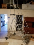 Rolling Metal Ladder 8 Step