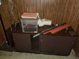 Wood Credenza with Contents