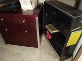 Wood Metal Cabinet Shelf 2 Units Rm7