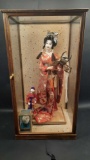 Samuri Days Hakata Doll 'Yaegakihime' & Others w/ Display Case