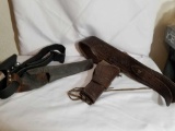 Vintage Leather Pistol Belts 2 Units