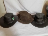 Jacaru Wallaroo Suede Australian Leather Hat 3 Units