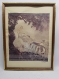 Framed Lithograph Marked 1925
