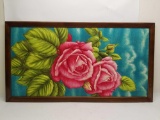Framed Rose Flower Cloth