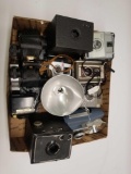 Box Full of Vintage Cameras