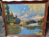 Signed & Framed Artwork Frederick D. Oddan, Bon River Falls