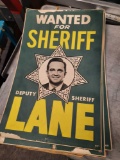 Vintage Lane For Sheriff Poster Ads