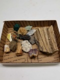 Box of Geodes Petrified Wood Rocks