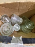 Box of Hemingray Glass Insulators