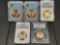 Slabbed Dollar Coins, John Adams, Thomas Jefferson, John Quincy Adams, James Monroe, 5 Units