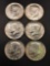 Lot of 6 Gem Bu Kennedy 40% Silver Halfs