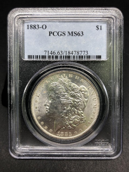 1883-O Morgan Silver Dollar Slabbed MS-63