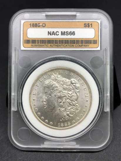 1885-O Morgan Silver Dollar Slabbed Frosty