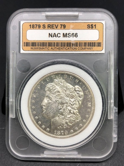 1879-S Rev 79 Morgan Silver Dollar Slabbed