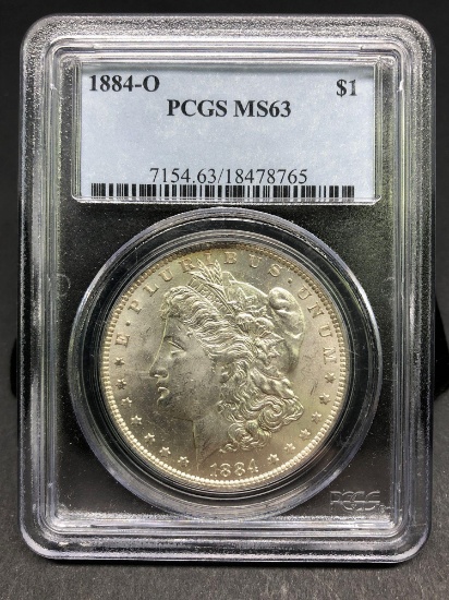 1884-O Morgan Silver Dollar Slabbed MS-63