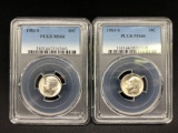 2 PCGS Certified MS-66 Roosevelt Dimes 1953-S