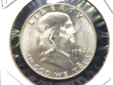 1954 D Franklin Silver Half Dollar