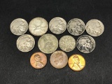 Coin Lot, Foreign Coins & Better Grade Buffalo Nickels