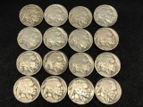 16 Low End Buffalo Nickels