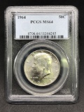 1964 Kennedy Half Dollar Slabbed PCGS MS-64